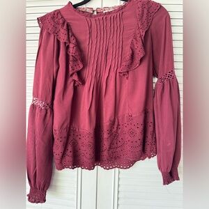 Knox Rose Burgundy Blouse